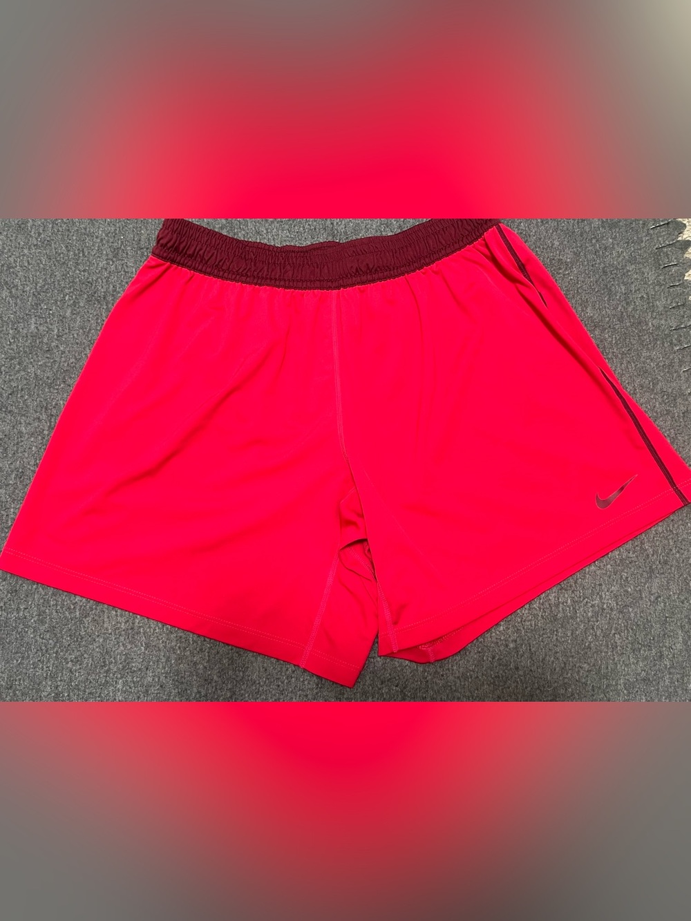 Nike womens Red Athletic Shorts